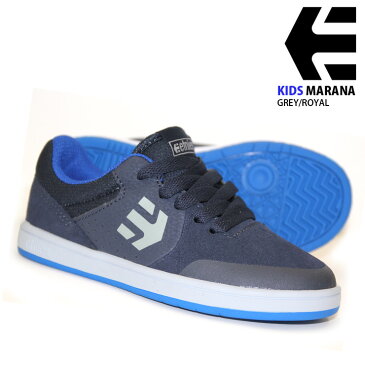 ETNIES エトニーズ キッズ マラナ KIDS MARANA GREY/ROYAL ジュニア キッズ スケボー スニーカー 2018SS