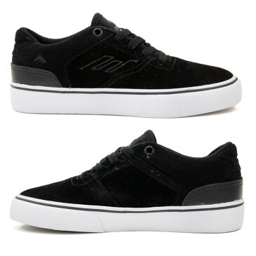 EMERICA エメリカ ジュニア スニーカー REYNOLDS LOW VULC YOUTH BLK/WHT/GUM スケート シューズ 【クエストン】