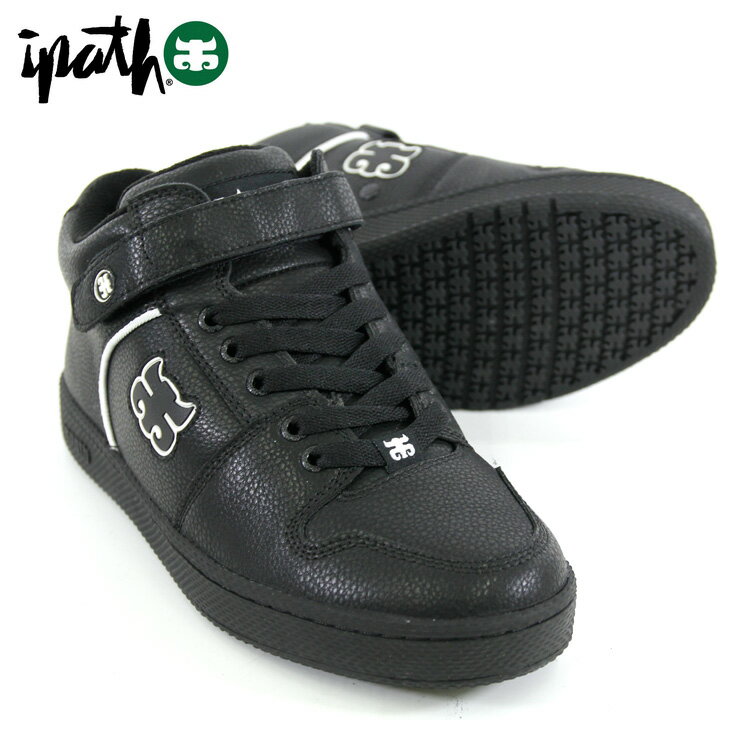 IPATH アイパススニーカー GRASS HOPPER BLACK LEATHER スケートシューズ スケシュー 靴 スケートボード 25SM