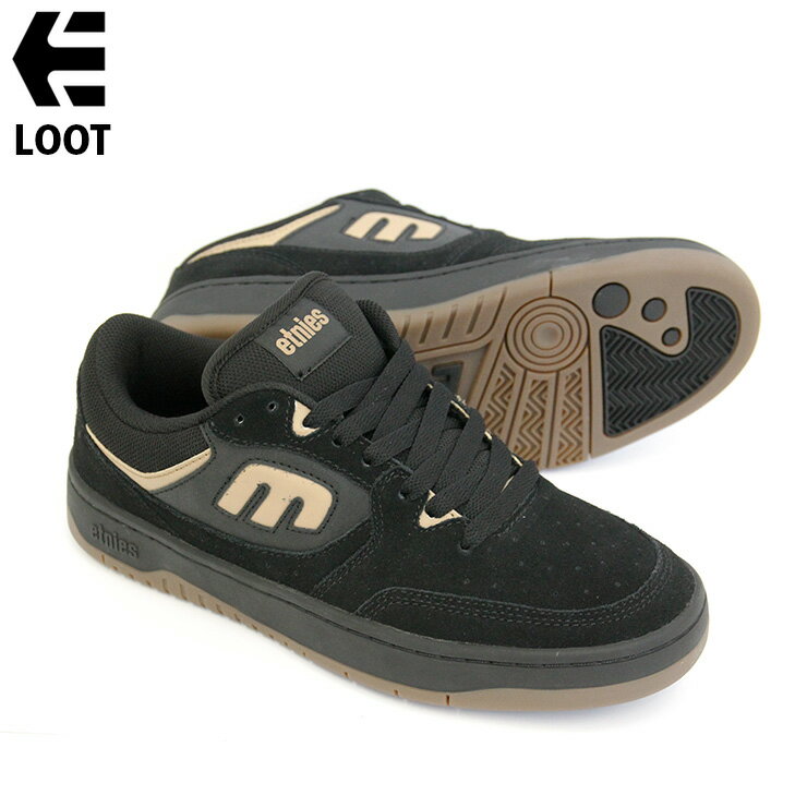 樂天商城 - エトニーズ ルート ETNIES LOOT BLK/BLK/GUM スケボー スニーカー 25FW