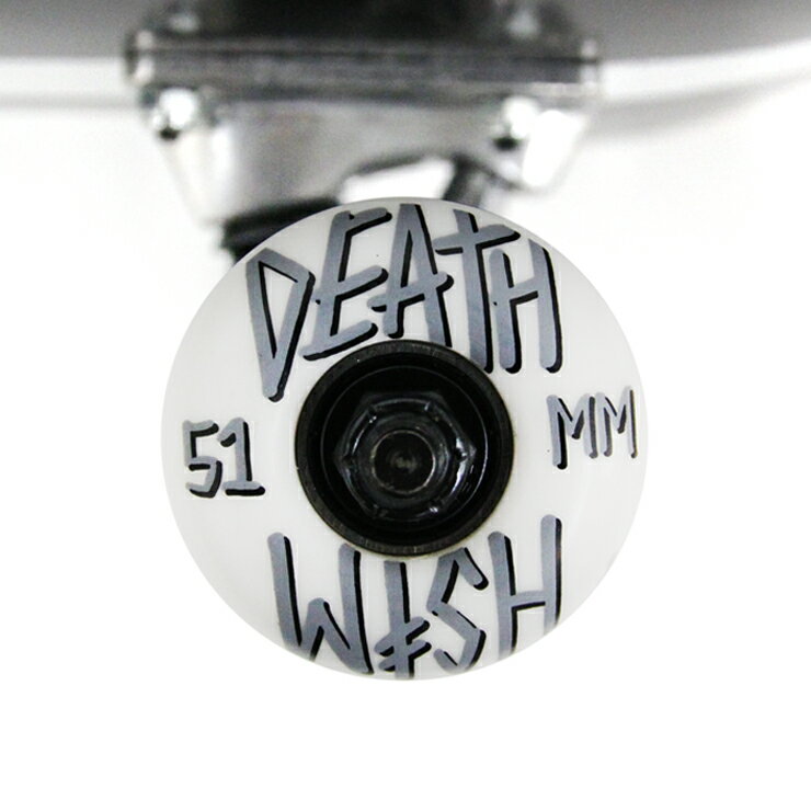スケボー コンプリート DEATHWISH デスウィッシュ GANGLOGO BLK/WHT 7.5-8.25 スケートボード 【クエストン】