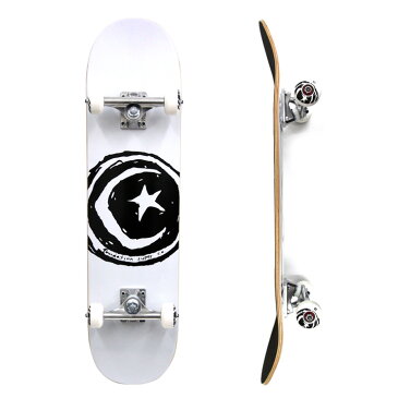 FOUNDATION コンプリート ファンデーション STAR&MOON WHITE DECK 7.75インチ 完成品 スケボー スケートボード