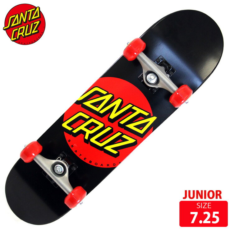 ジュニア スケボー コンプリート サンタクルズ SANTA CRUZ CLASSIC DOT SUPER DECK 7.25 スケートボード【クエストン】