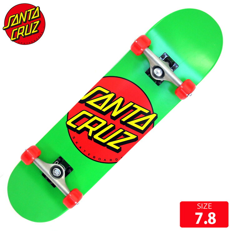 スケボー コンプリート サンタクルズ SANTA CRUZ CLASSIC DOT MID DECK 7.8 SKATEBOARD スケートボード