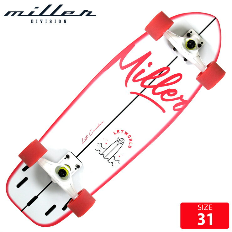 [MILER]ミラースペインで人気のサーフスケートブランドサーフスケートの入門にお勧め！[MODEL] LETWORLD PRO[SPEC] 31' x 9.8'デッキ長さ(インチ/cm):31/78.7cm 幅 9.8/24.8cm ホイ...