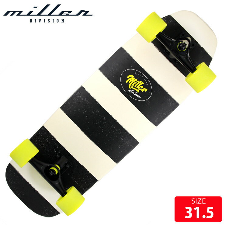 MILLER サーフスケート コンプリート STRIPES 31.5 x 10 ロングスケボー ロンスケ