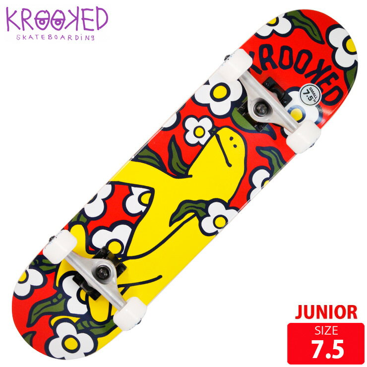 スケボージュニア コンプリート クルーキッド KROOKED COMPLETE SHMOO VIBES SIZE 7.5 スケートボード 25SM