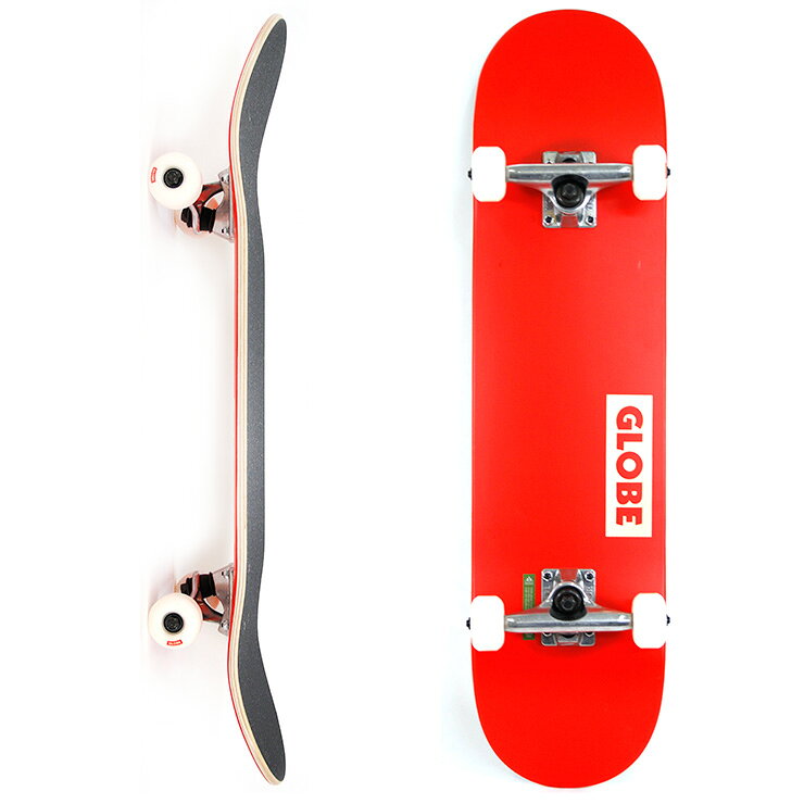 QUESTONS -クエストン-のスケボー コンプリート グローブ GLOBE Goodstock Red COMPLETE 7.75 コンプリ 完成品 スケートボード 25FW｜アングル2