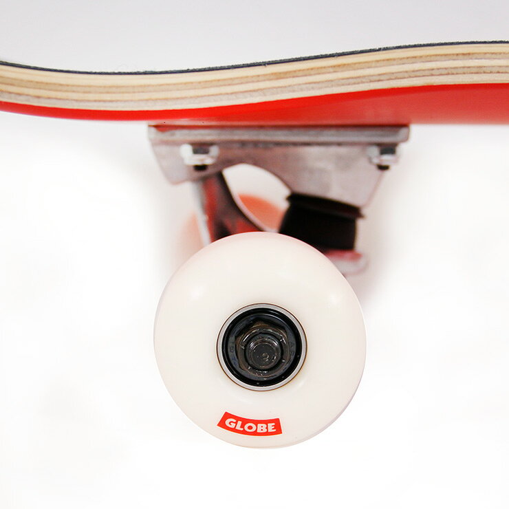 QUESTONS -クエストン-のスケボー コンプリート グローブ GLOBE Goodstock Red COMPLETE 7.75 コンプリ 完成品 スケートボード 25FW｜アングル3