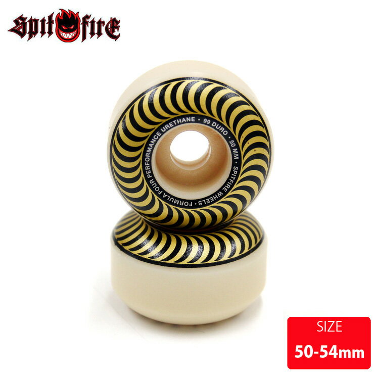 SPITFIRE WHEEL スピットファイヤー ウィール F4 CLASSIC SHAPE WHT GOLD 50mm スケートボード スケボー