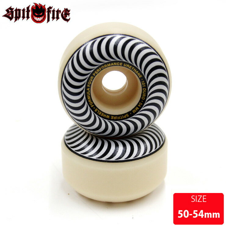 スケボー ウィール スピットファイヤー SPITFIRE WHEEL F4 99D 101D CLASSIC SHAPE WHT SILVER 54mm スケートボード【クエストン】