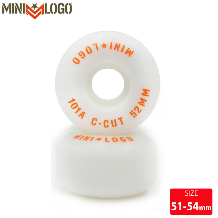 MINILOGO C-CUTCOLOR:WHITESIZE: 51～54mm 硬さ:101A(硬め）ブランク（無地）の中では最高級パウエルで製造されミニロゴの名前も有名です、リーズナブルで高性能でおすすめウィールの一つです※4個セットの価格...