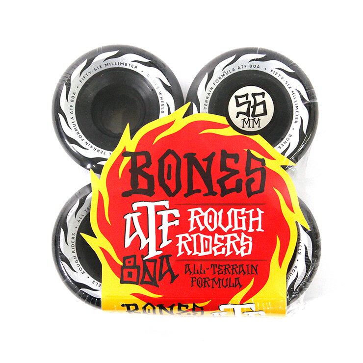 ボーンズ ウィール BONES WHEEL ATF R.RIDERS ETRNLFLAME 80A 56mm BLACK SKATEBOARD スケートボード 2