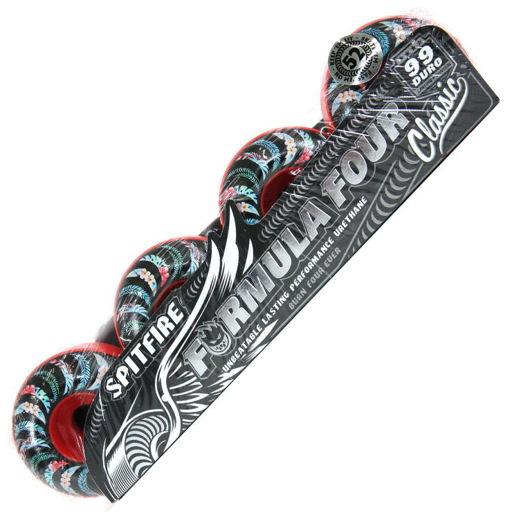 スケボー ウィール スピットファイヤー SPITFIRE WHEEL F4 99D FLORAL CLASSIC 52m...
