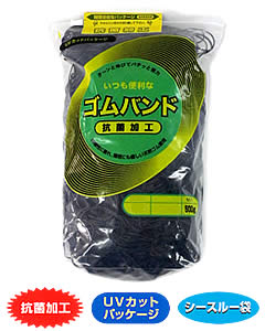 輪ゴム ＃18 黒色 500g×40袋(1カートン20kg)