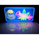 【LED2wayデザインライト】Cannabis スカル アメリカン雑貨 VAPE SHOP タバコ 電子タバコ 葉っぱ ネオン風 レトロ 看板 インテリア 雑...