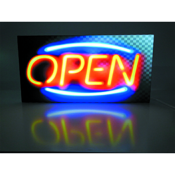 【LEDデザインライト】OPEN WELCOME オープン 飲食店 ネオン ネオン風 レトロ アメリカン雑貨 看板 インテリア 雑貨 置物◆Mサイズ◆
