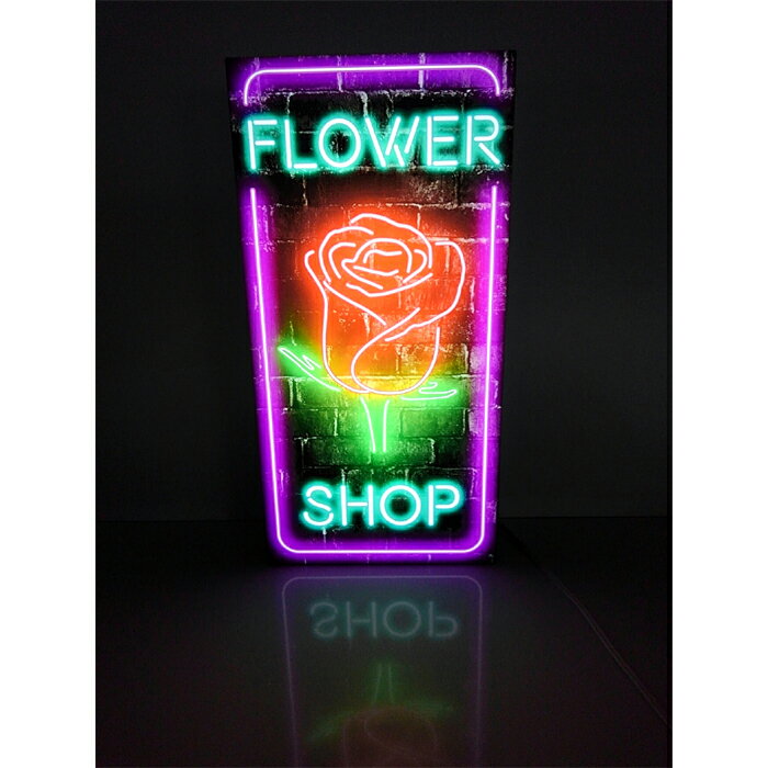 Rakuten - 【LEDデザインライト】FLOWER SHOP フラワーショップ 花デリバリー デリバリー 花配達 配達 花宅配 宅配 フラワー フラワーデリバリー 薔薇 バラ 花 お花 お花店 OPEN WELCOME ネオン ネオン風 看板 インテリア 雑貨 置物◆Lサイズ-1◆