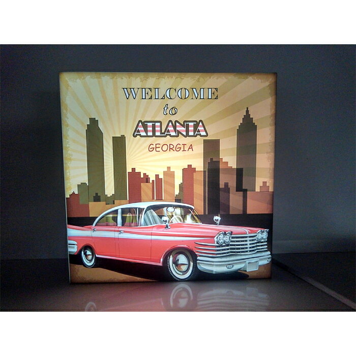 【LED2wayデザインライト】ATLANTA アトランタ GARAGE ガレージ アメリカ アメ車 車 バイク 車屋 バイ..