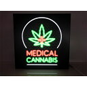 【LED2wayデザインライト】MEDICAL CANNABIS カンナビス アメリカン雑貨 VAPE SHOP タバコ 電子タバコ 葉っぱ ネオン ネオン風 ...