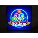 【LED2wayデザインライト】BILLIARDS ビリヤード ビリヤード場 ボール ビリヤードキュー ビリヤード台 WELCOME OPEN 娯楽 趣味 ネオン ネオン風 看板 インテリア 雑貨 置物◆250サイズ-1◆