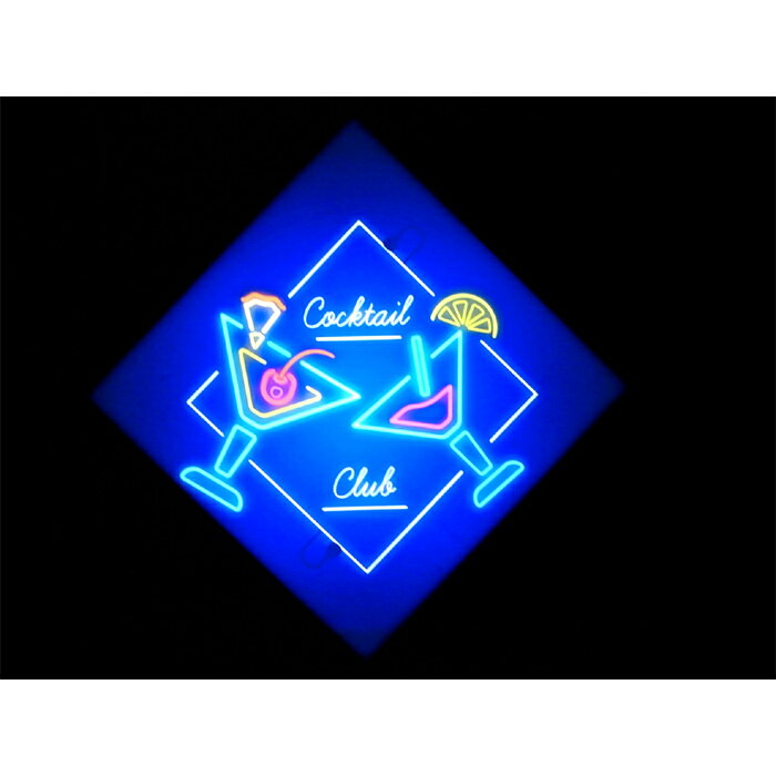 Rakuten - 【LEDデザインライト】カクテル カクテルクラブ カクテルバー バー ライブバー 飲食店 カクテルグラス アメリカン雑貨 WELCOME OPEN ネオン ネオン風 看板 インテリア 雑貨 置物◆250サイズ壁掛けタイプ-1◆