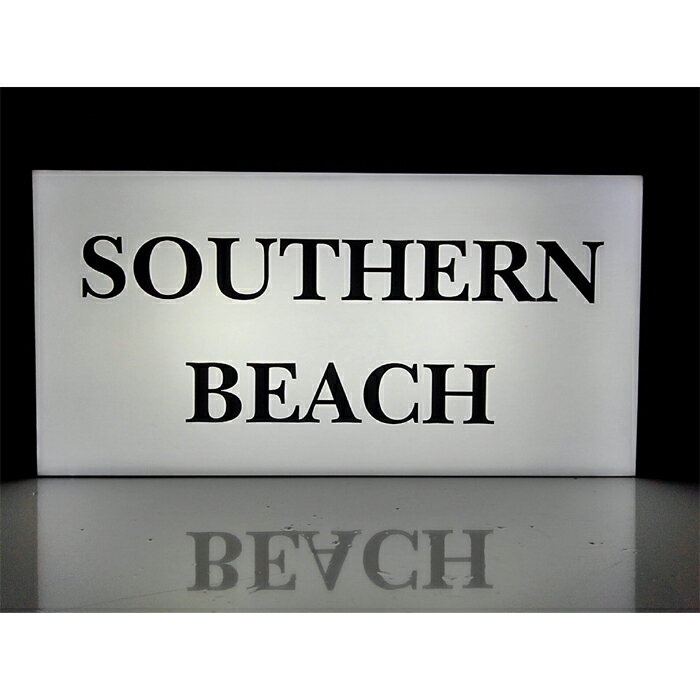 【LEDデザインライト】SOUTHERN BEACH サザンビーチ ビーチ 海 海水浴場 茅ヶ崎 湘南 サーフィン 夏 サマー WELCOME OPEN 看板 インテリア 雑貨 置物◆Mサイズ◆