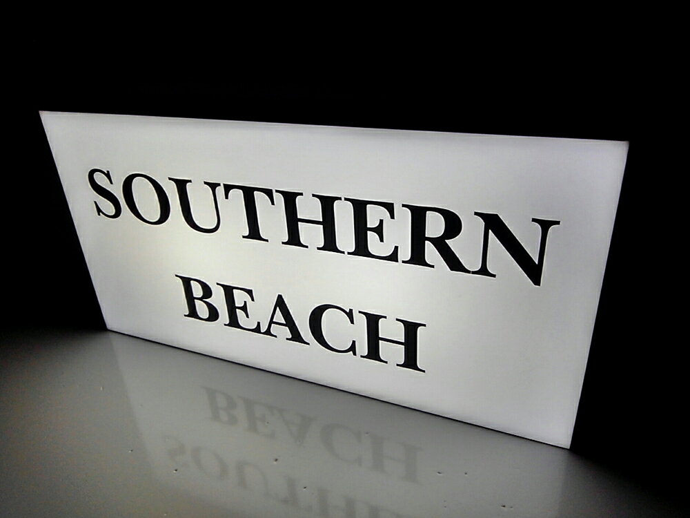 【LED2wayデザインライト】SOUTHERN BEACH サザンビーチ ビーチ 海 海水浴場 茅ヶ崎 湘南 サーフィン 夏 サマー WELCOME OPEN 看板 インテリア 雑貨 置物◆Sサイズ◆ [3]