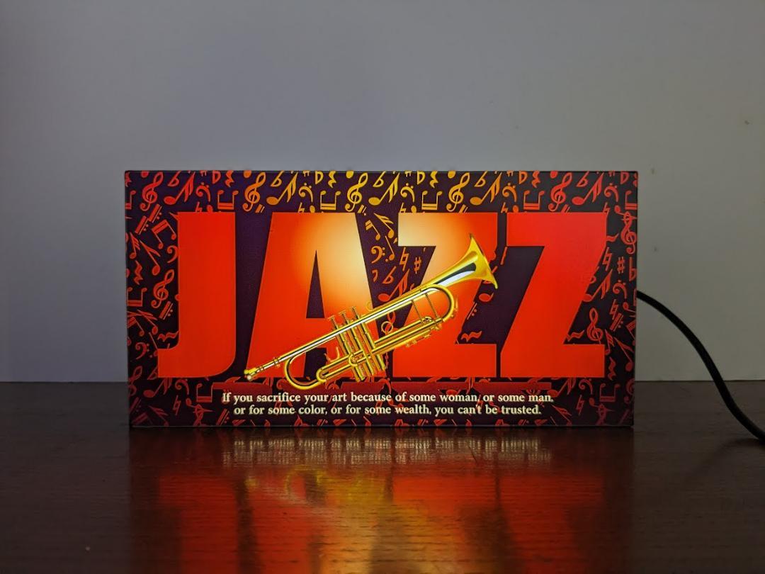 【Sサイズ】JAZZ ジャズ ジャズフェスティバル ライブハウス カフェ バー サックス 音符 レトロ OLD スタンダードジャズ レコード CD ジャズ喫茶 店舗 自宅 パーティー イベント テーブル カウンター サイン ランプ 看板 置物 雑貨 ライトBOX 電飾看板 電光看板