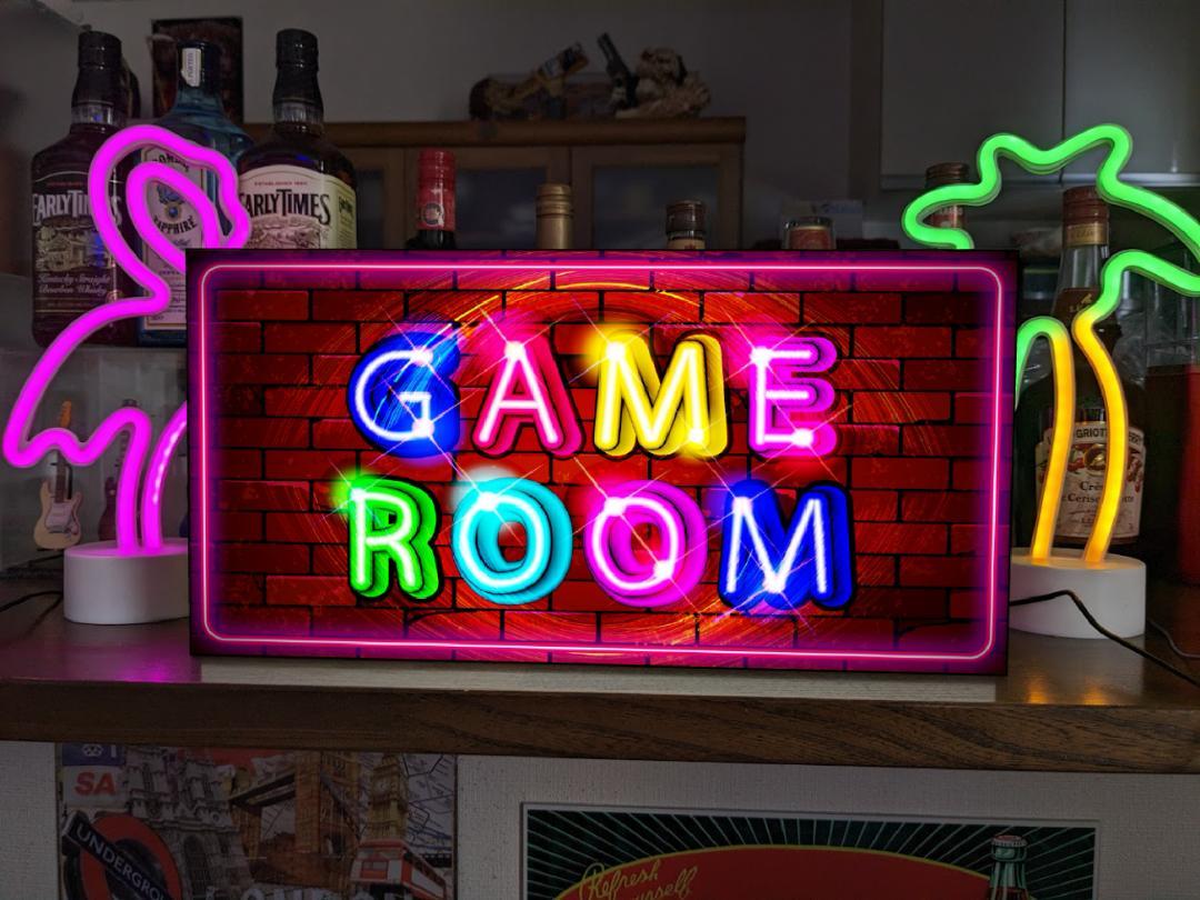 【Lサイズ】GAME ゲーム ゲームルーム ゲームセンター レトロゲーム ゲームコーナー 遊技場 テレビゲー..