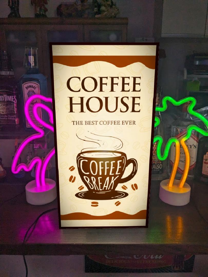 【Lサイズ◆文字変更無料】コーヒーハウス 喫茶店 カフェ コーヒー 珈琲 COFFEE BAR おうちカフェ 純喫..