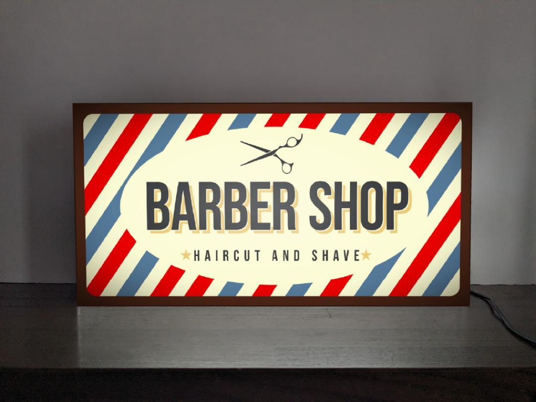 【Lサイズ◆名入れ無料】BARBER SHOP バーバーショップ 理容室 美容室 ヘアーサロン 床屋 髪 カット ブ..