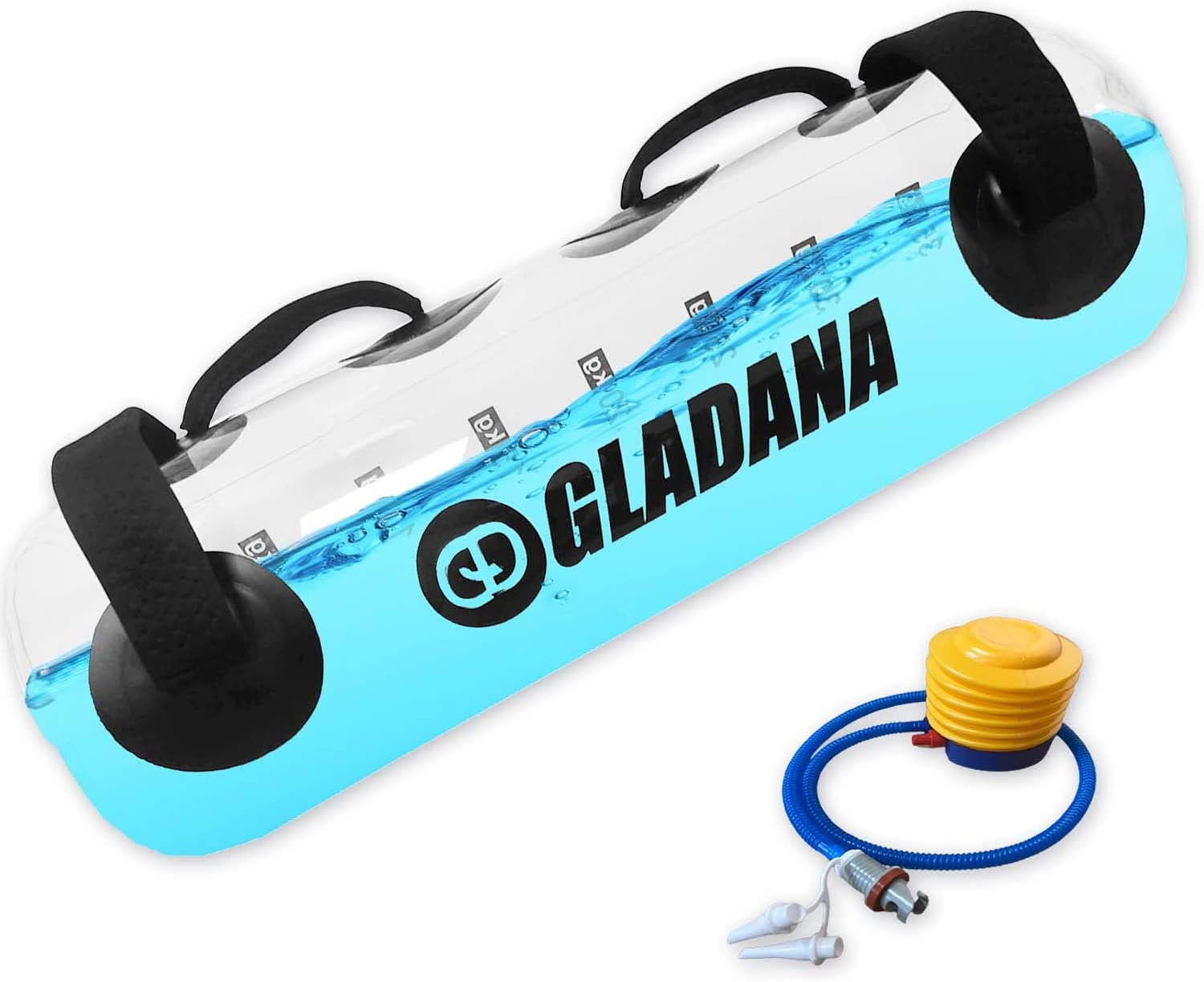 GLADANA ウォーターバッグ 35L 体幹トレーニング 目盛り付き ポンプ付き 35L 簡単重量調節 コアトレーニング 筋トレ器具 バーベル 1