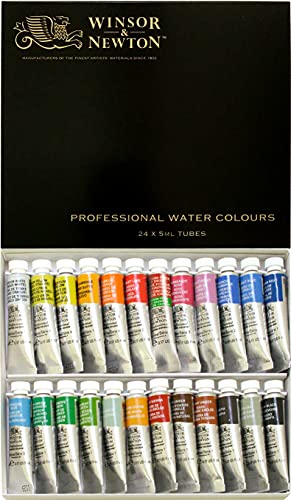 Winsor & Newton ウィンザー&ニュートン 水彩絵具 ウィンザー&ニュートン プロフェッショナル ウォーターカラー 24色セット 5ml