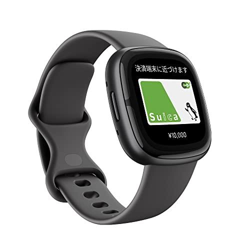 【Suica対応】Fitbit Sense 2スマートウォッチ シャドーグレー [6日間以上のバッテリーライフ/Alexa搭載/GPS搭載] FB521BKGB-FRCJ K