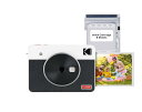 コダック KODAK Mini Shot 3 レトロ 4PASS 2-in-1インスタントカメラ&フォトプリンター(7.6cmx7.6cm)+カメラ本体8枚入り、ホワイト