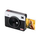 コダック KODAK Mini Shot 3 Retro 4PASS 2-in-1インスタントカメラ＆フォトプリンター(7.6cmx7.6cm)＋8枚,ホワイト