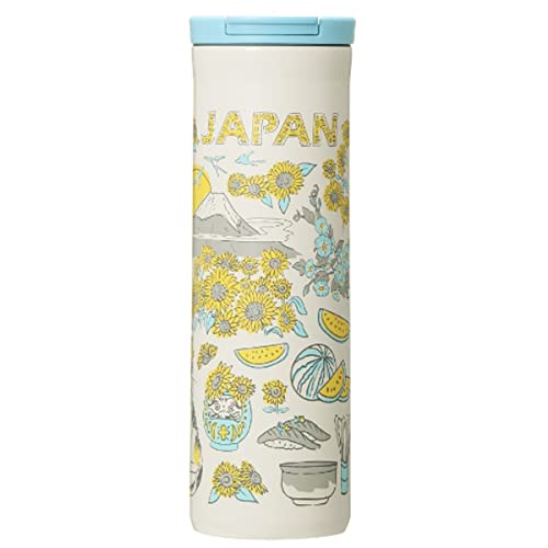 STARBUCKS スターバックス タンブラー コーヒー スタバ 日本限定 Been There Series ステンレスボトル JAPAN サマー 473ml 夏 ひまわり 真空二重構造 ステンレス 地域限定 ご当地限定 白 ホワイト 473ml 新モデル ギフト ブランド クリスマス