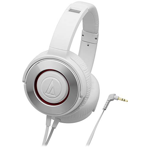 audio-technica SOLID BASS ポータブルヘッドホン 重低音 ホワイト ATH-WS550 WH