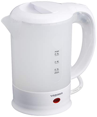 ヤザワコーポレーション トラベル 電気ケトル 0.5L TVR53WH