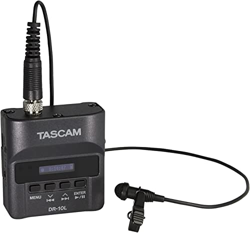 TASCAM(タスカム) DR-10L ピンマイクレコーダー 黒 Youtube 音声収録 インターネット配信 ポッドキャスト 動画撮影 Vlog 収録用