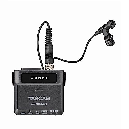 TASCAM(タスカム) DR-10L Pro 32bitフロート ピンマイクレコーダー 黒 Youtube 音声収録 インターネット配信 ポッドキャスト 動画撮影 Vlog 収録用