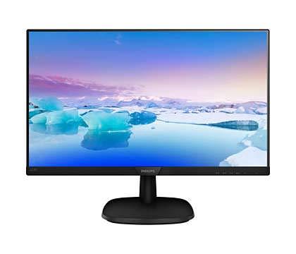 PHILIPS 223V7QJAB/11 21.5型ワイド液晶ディスプレイ ブラック 5年間フル保 証(フルHD/DP/HDMI/D-Sub/スピーカー搭載)