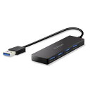 エレコム USBハブ 3.0 4ポート バスパワー【超小型・軽量設計】MacBook/Surface Pro/Chromebook他 ノートPC Nintend...