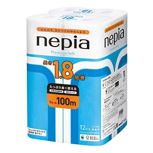 ネピア プレミアムソフト トイレットロール 1.8倍巻100m(シングル) 無香料 12ロール