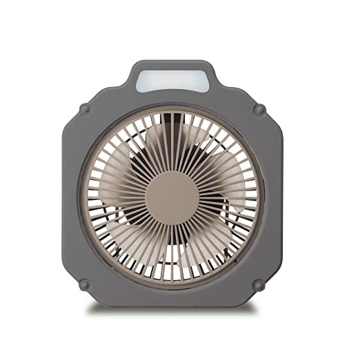 【アウトドアに最適】 ドウシシャ WindGEAR 扇風機 アウトドア向け 14cm LEDライト付 防水機能（IPX4) ..