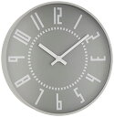 レムノス 掛け時計 アナログ エキクロック アルミニウム 灰 eki clock TIL16-01GY Lemnos グレー 直径25.6cm 厚さ4cm