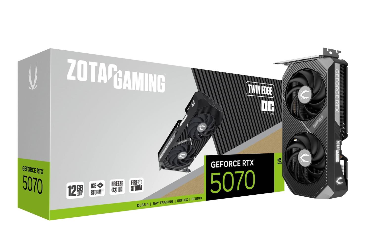 ZOTAC GAMING GeForce RTX 5070 Twin Edge OC 12GB GDDR7 グラフィックスボード ZT-B50700H-10P VD9204