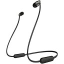 ソニー ワイヤレスイヤホン WI-C310 : Bluetooth対応/最大15時間連続再生/マイク付き フラットケーブル採用 2019年モデル ブラック WI...