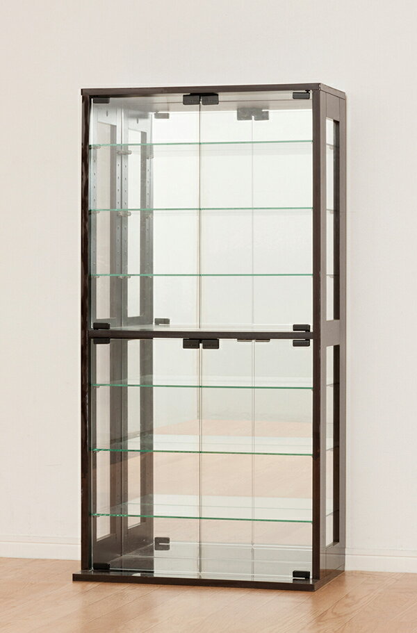 送料無料 コレクションケース ダークブラウン フィギュア コレクションラック フィギュアケース ショー..